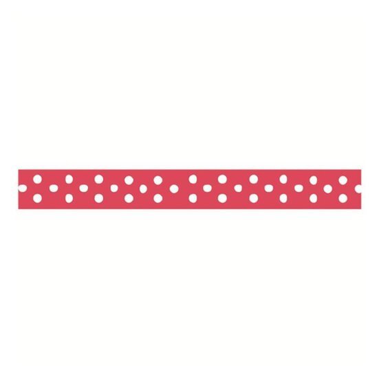 Hot Pink Polka Dot Grosgrain Ribbon 9mm x 5m