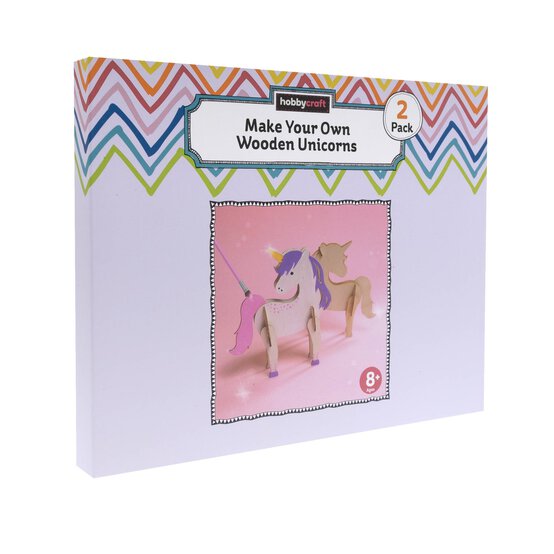 Make Your Own Wooden Unicorns Kit 2 Pack