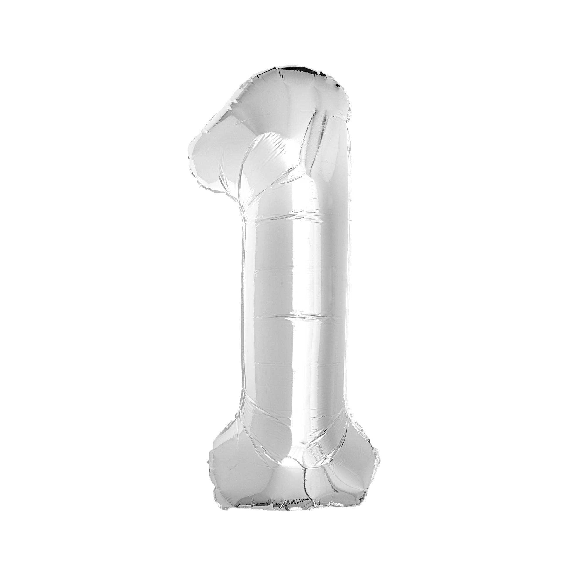 Extra Large Silver Foil Number 1 Balloon