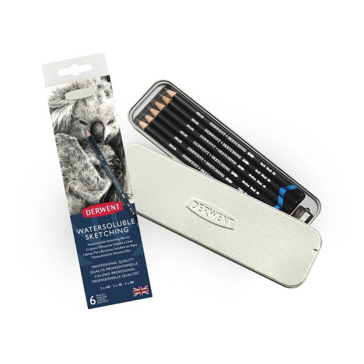 Derwent Water Soluble Sketching Pencils 6 Pack