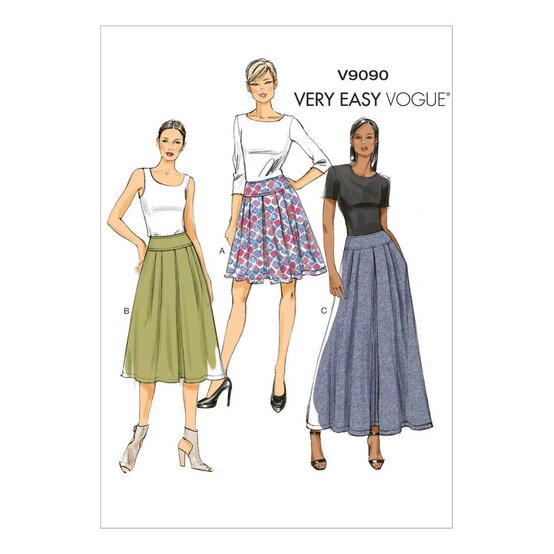 Vogue Women’s Skirt Sewing Pattern V9090 (10-18)