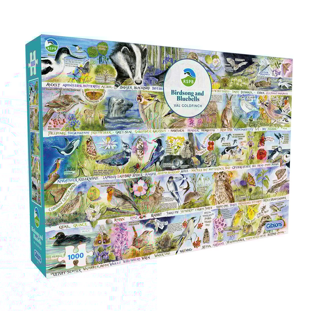 Gibsons RSPB Birdsong and Bluebells Jigsaw Puzzle 1000 Pieces