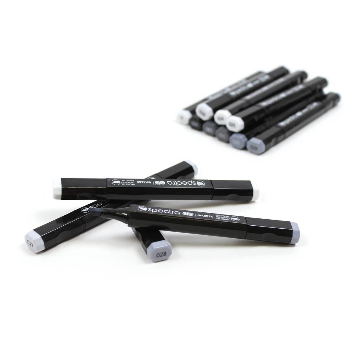 Chartpak Cool Greys Spectra AD Markers 12 Pack