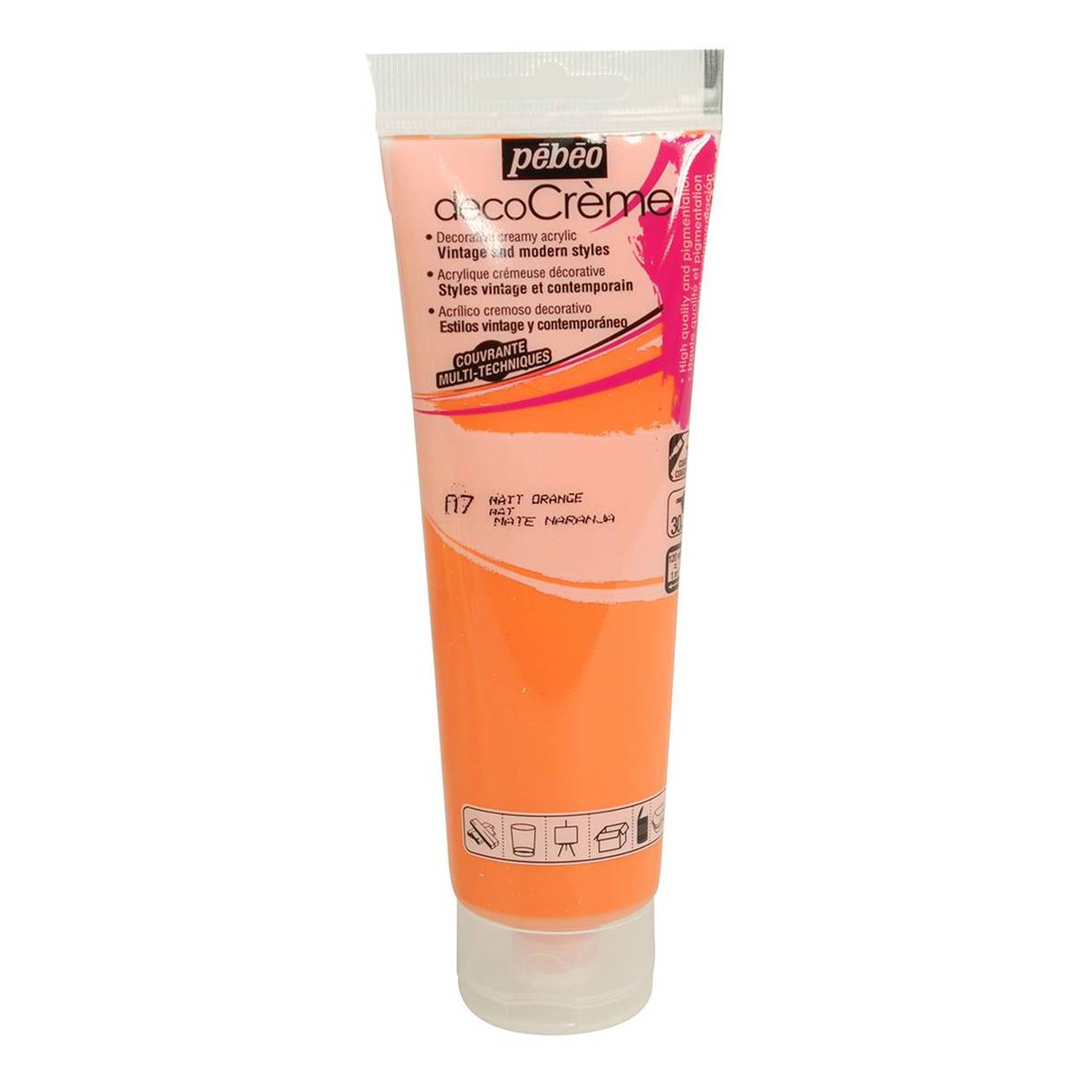 Pebeo Orange Deco Creme Paint 120ml