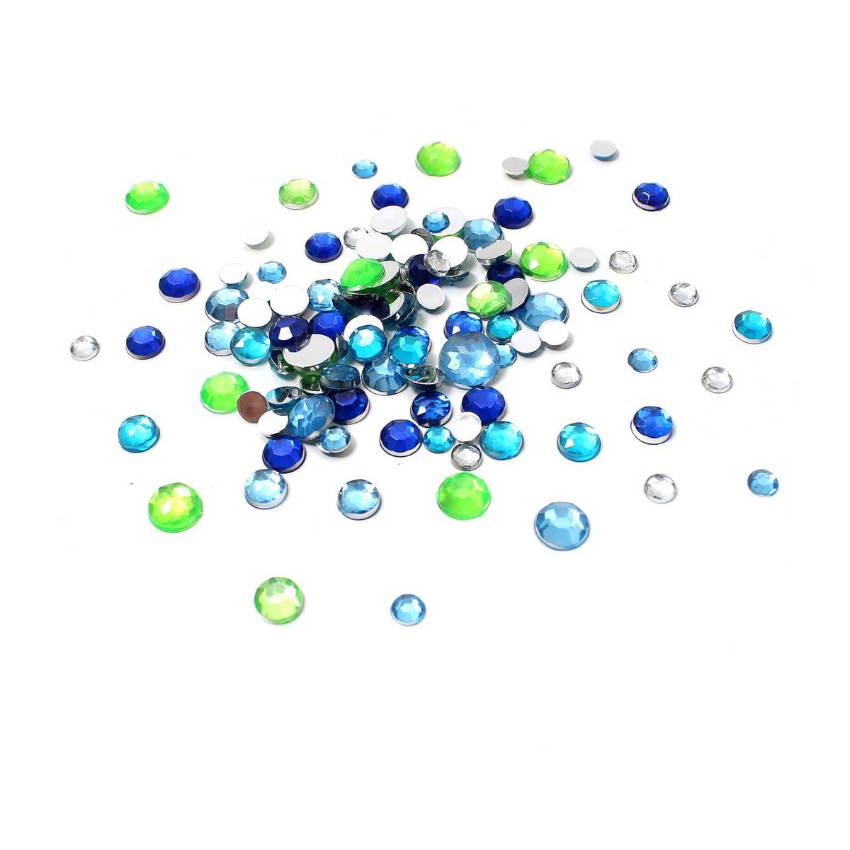 Blue and Green Round Gems 90g