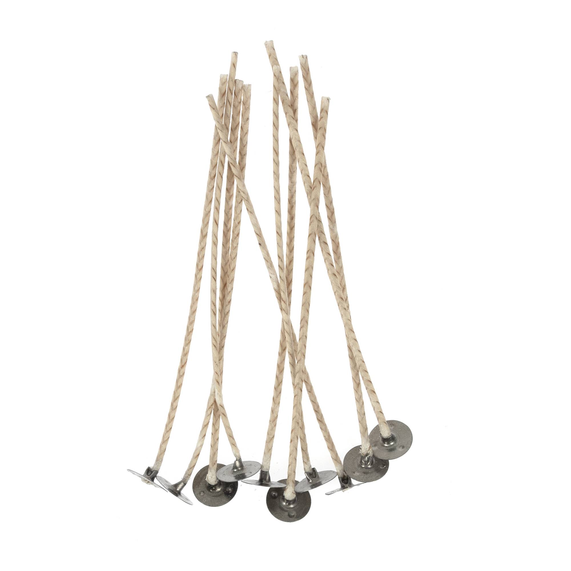 Pre-Waxed Wick Assemblies for Soya Wax 120mm 10 Pack