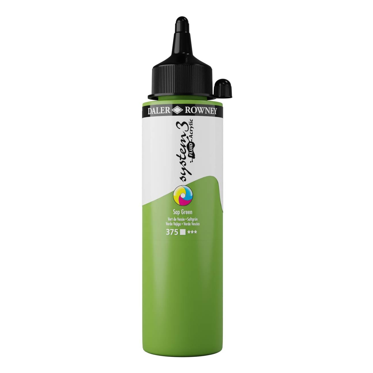 Daler-Rowney System3 Sap Green Fluid Acrylic 250ml (375)
