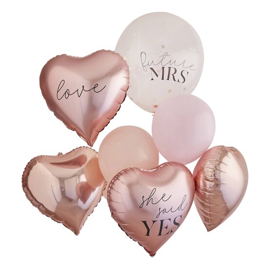 Ginger Ray Rose Gold Hen Party Balloons Bundle