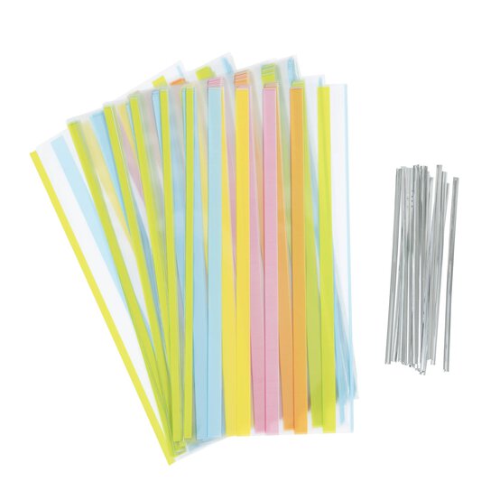 Whisk Pastel Stripe Treat Bags with Ties 25 Pack