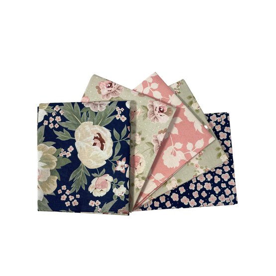 Vintage Blossom Cotton Fat Quarters 5 Pack