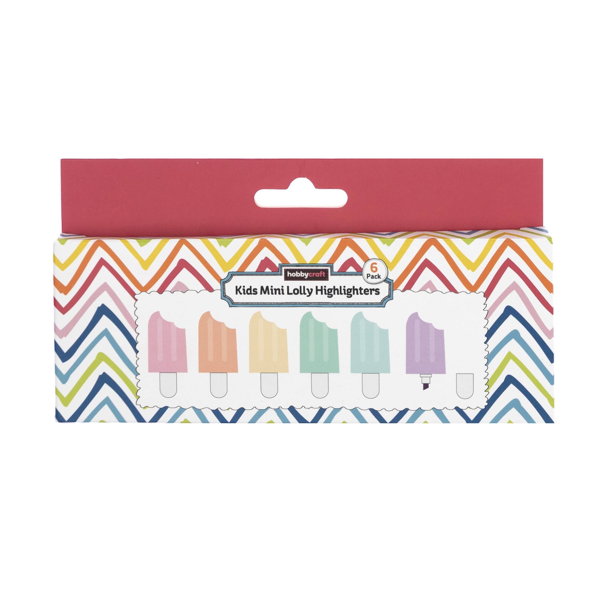 Mini Lolly Highlighters 6 Pack