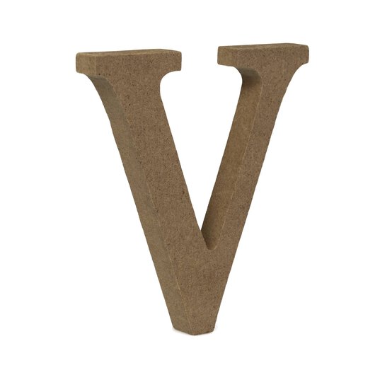 MDF Wooden Letter V 8cm