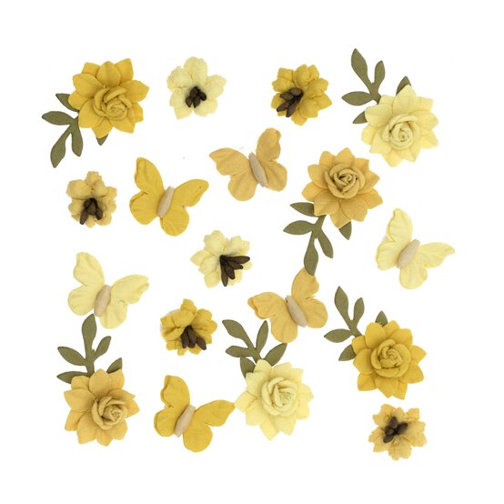 Handmade Sunshine Cloria Flowers 18 Pack