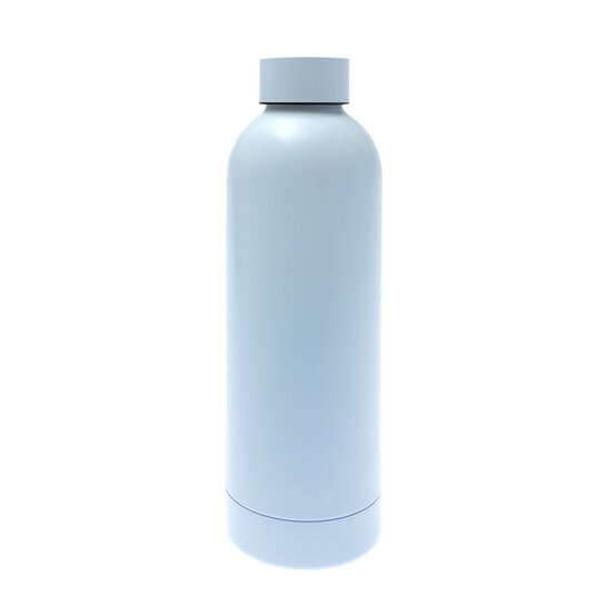 Blue Matt Metal Water Bottle
