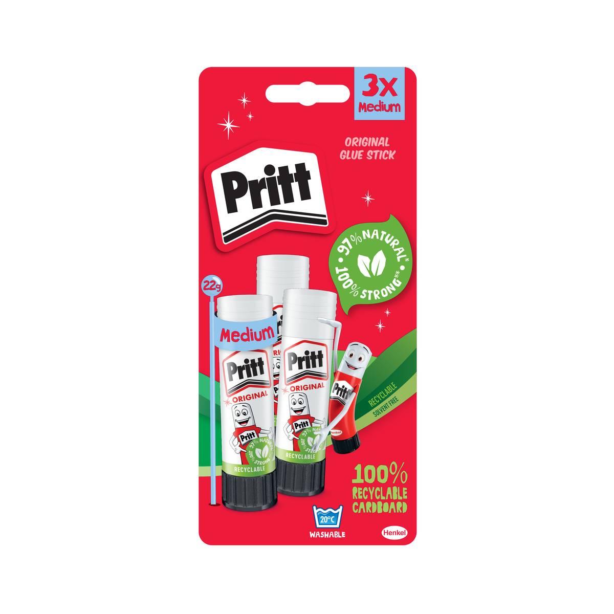 Pritt Stick 22g 3 Pack