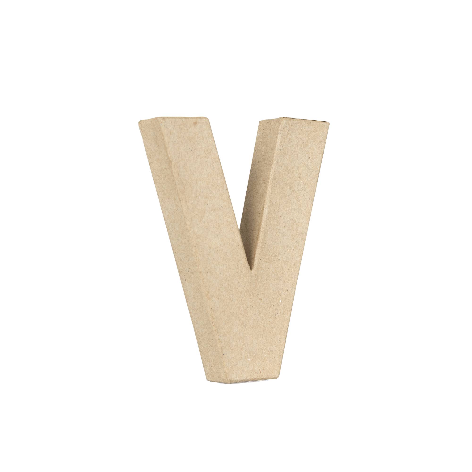 Mini Mache Letter V 10cm