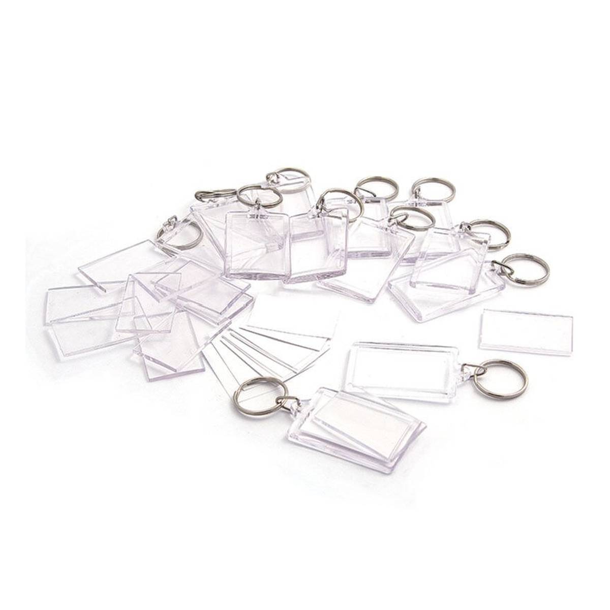 Blank Photo Keyrings 12 Pack