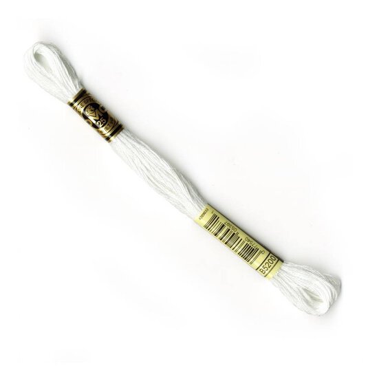 DMC White Mouline Special 25 Cotton Thread 8m (B5200)