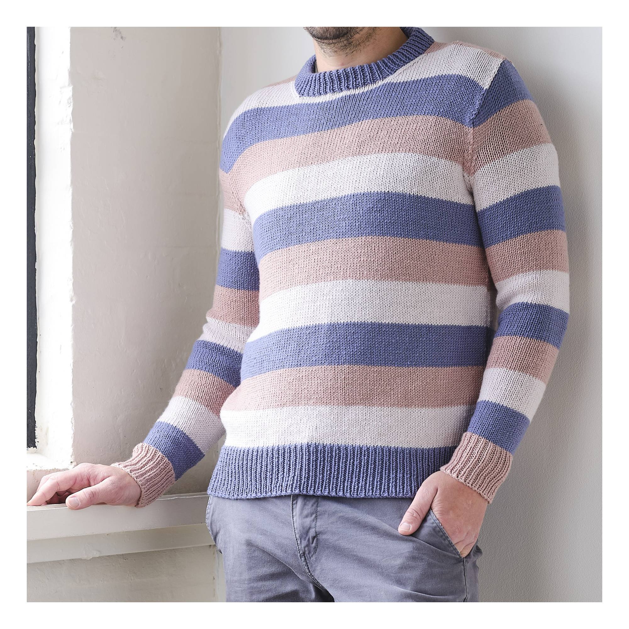 Knitcraft Stripe Jumper Digital Pattern 0347