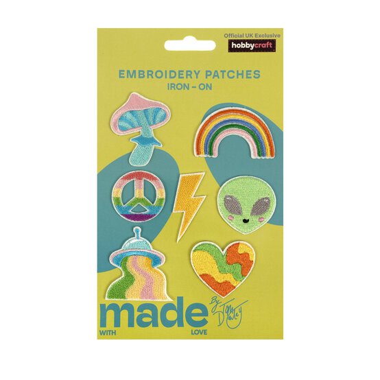 Made With Love Cosmic Icon Iron-On Patches 7 Pack