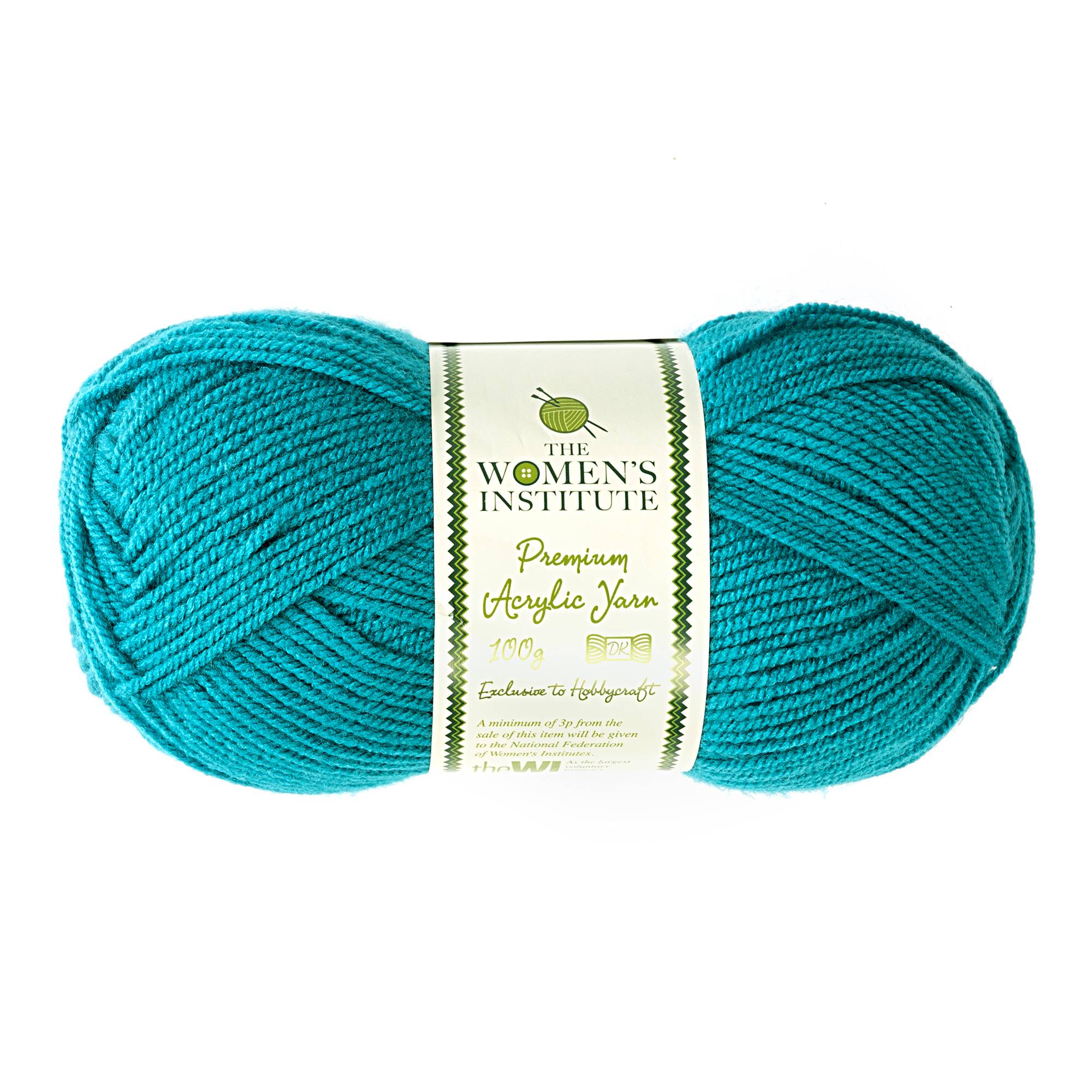 Women's Institute Dark Turquoise Premium Acrylic Yarn 100g