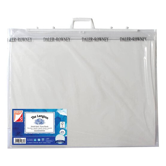 Daler-Rowney Carry Bag and The Langton Rough Watercolour Paper 55.9cm x 76.2cm 5 Pack