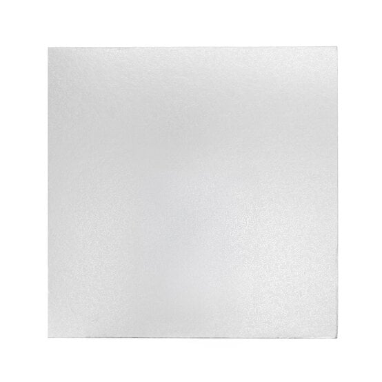 Silver Square Double Thick Card Cake Board 11 Inches