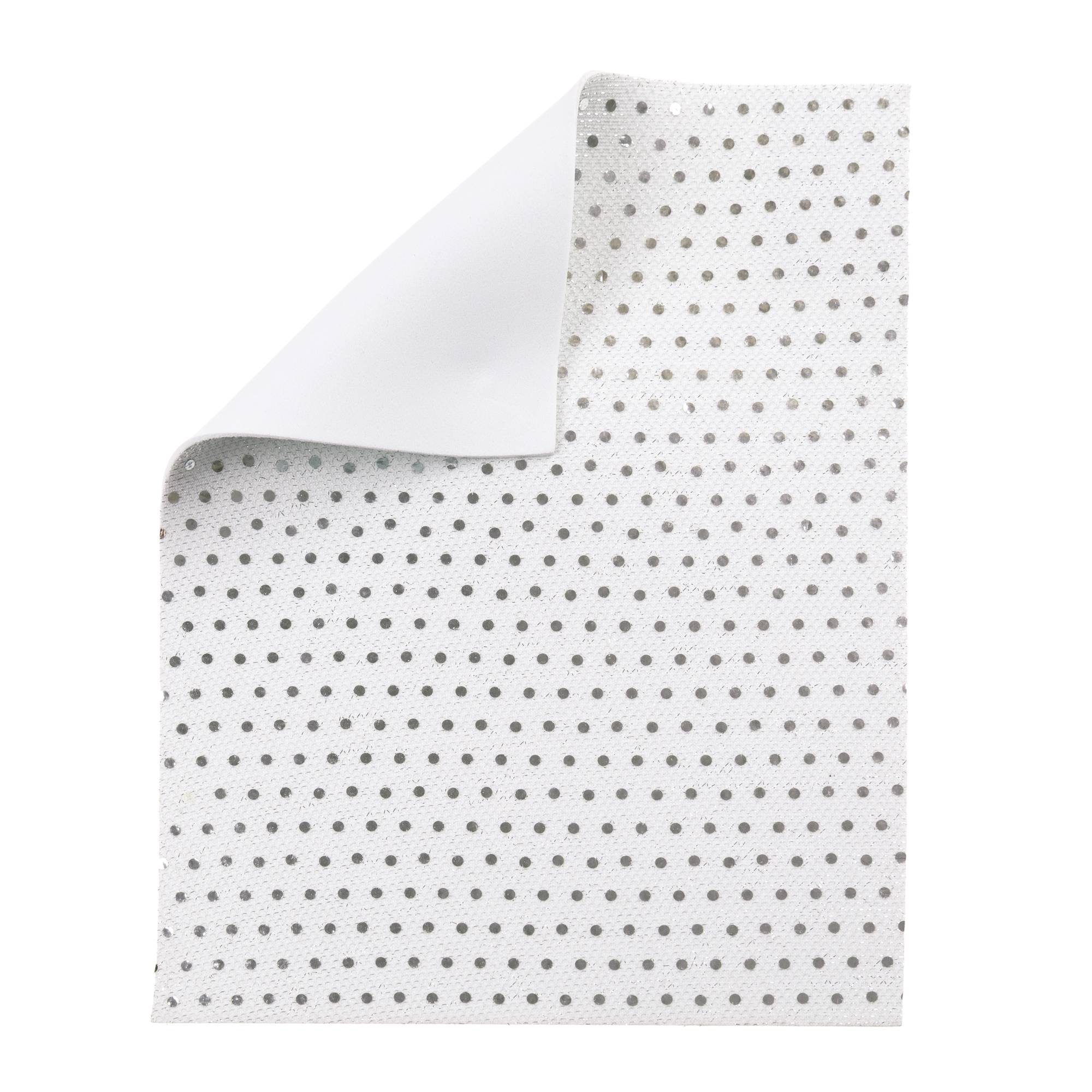 White Metallic Dot EVA Foam Sheet 22.5cm x 30cm