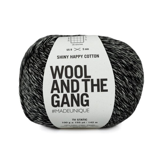 Wool and the Gang TV Static Shiny Happy Cotton 100g