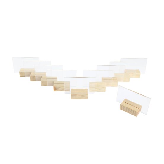 Clear Mini Acrylic Table Signs 10 Pack