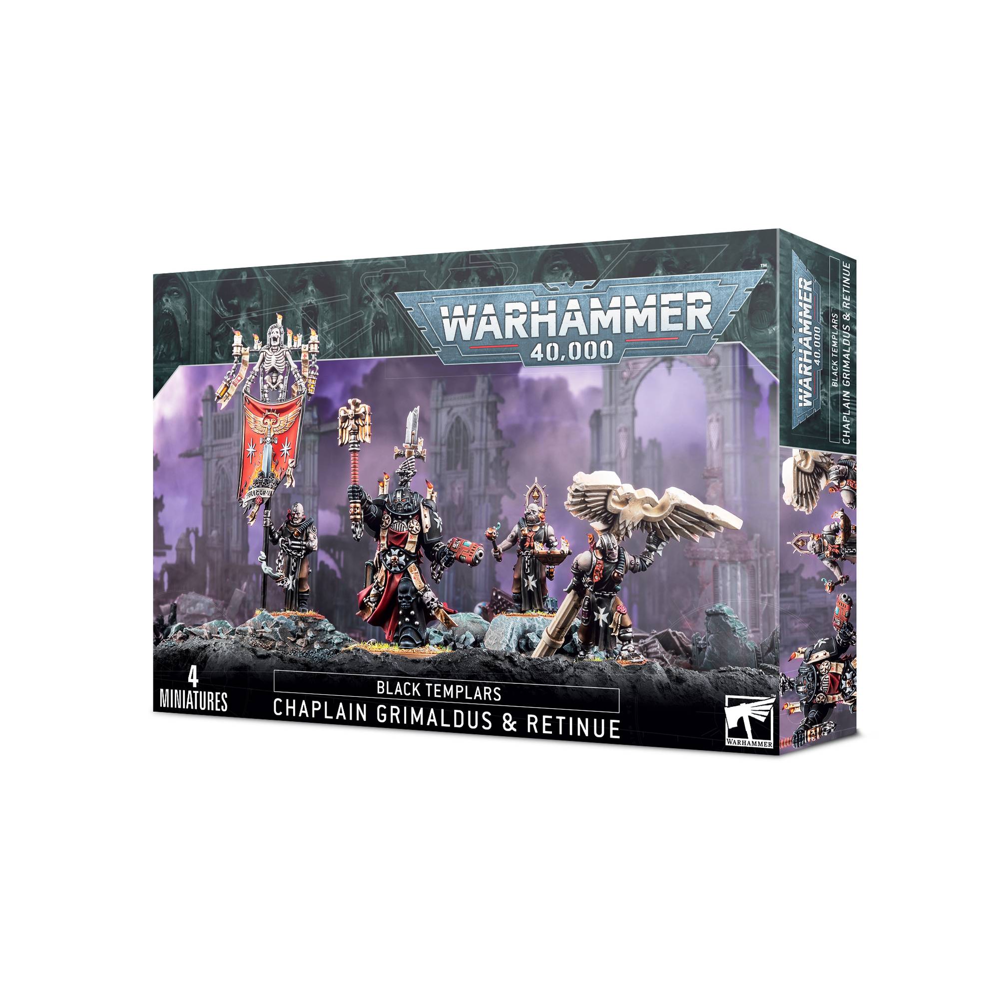 Warhammer 40,000 Black Templars Chaplain Grimaldus & Retinue