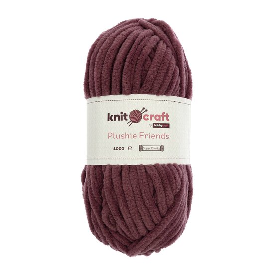 Knitcraft Burgundy Plushie Friends Yarn 100g