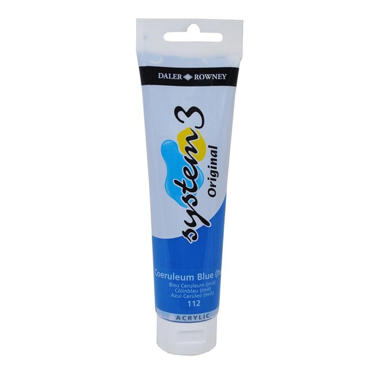 Daler-Rowney System3 Coeruleum Blue Hue Acrylic Paint 150ml