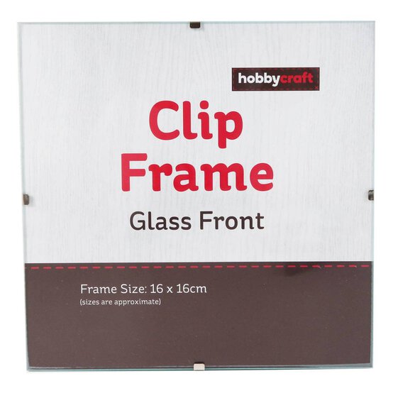 Glass Clip Frame 16cm x 16cm