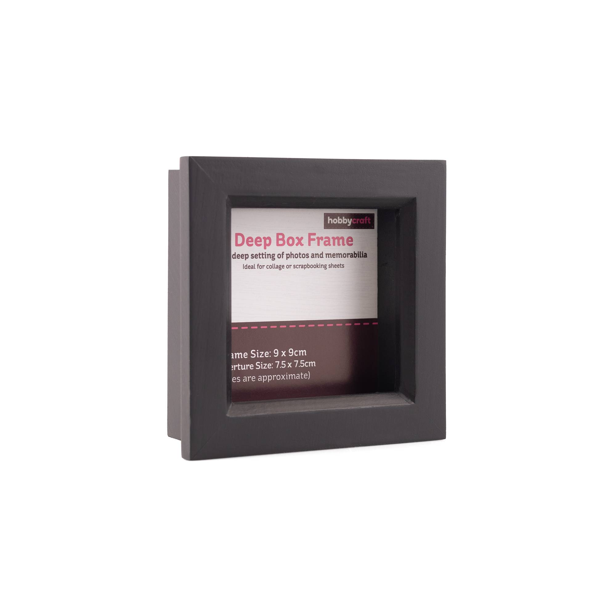 Black Deep Box Frame 7.5cm x 7.5cm