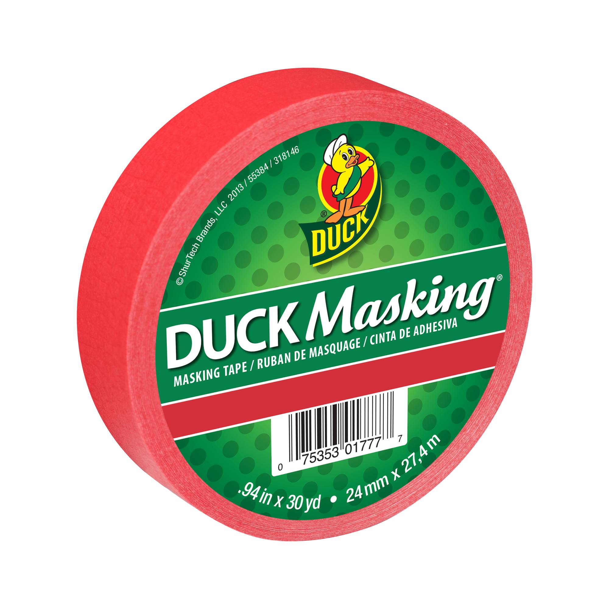 Duck Tape Red Masking Tape 24mm x 27.4m
