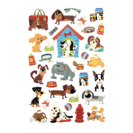 Puppy Puffy Stickers