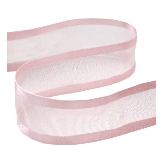 Baby Pink Organza Satin-Edged Ribbon 20mm x 4m