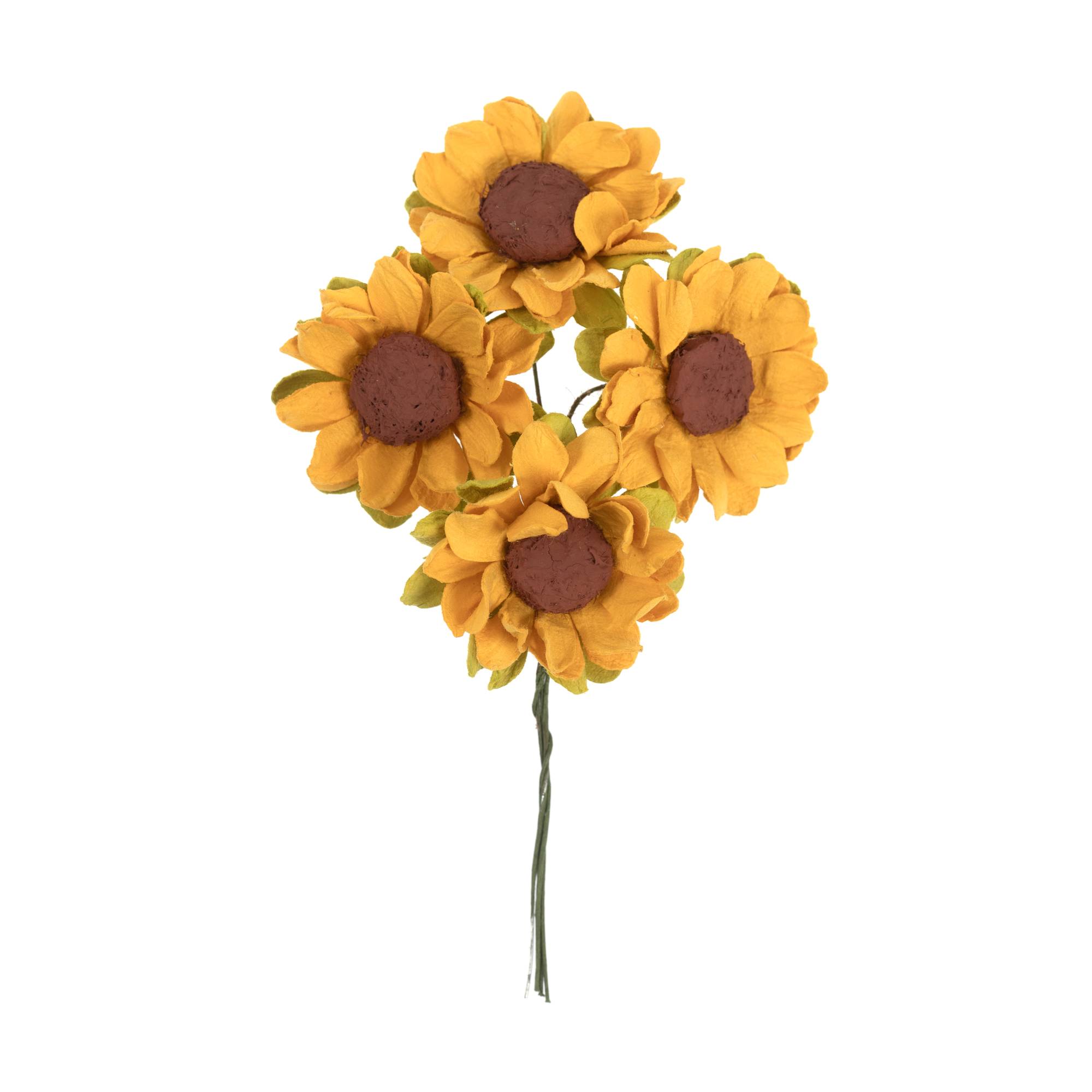 Handmade Paper Sunflowers 4 Pack