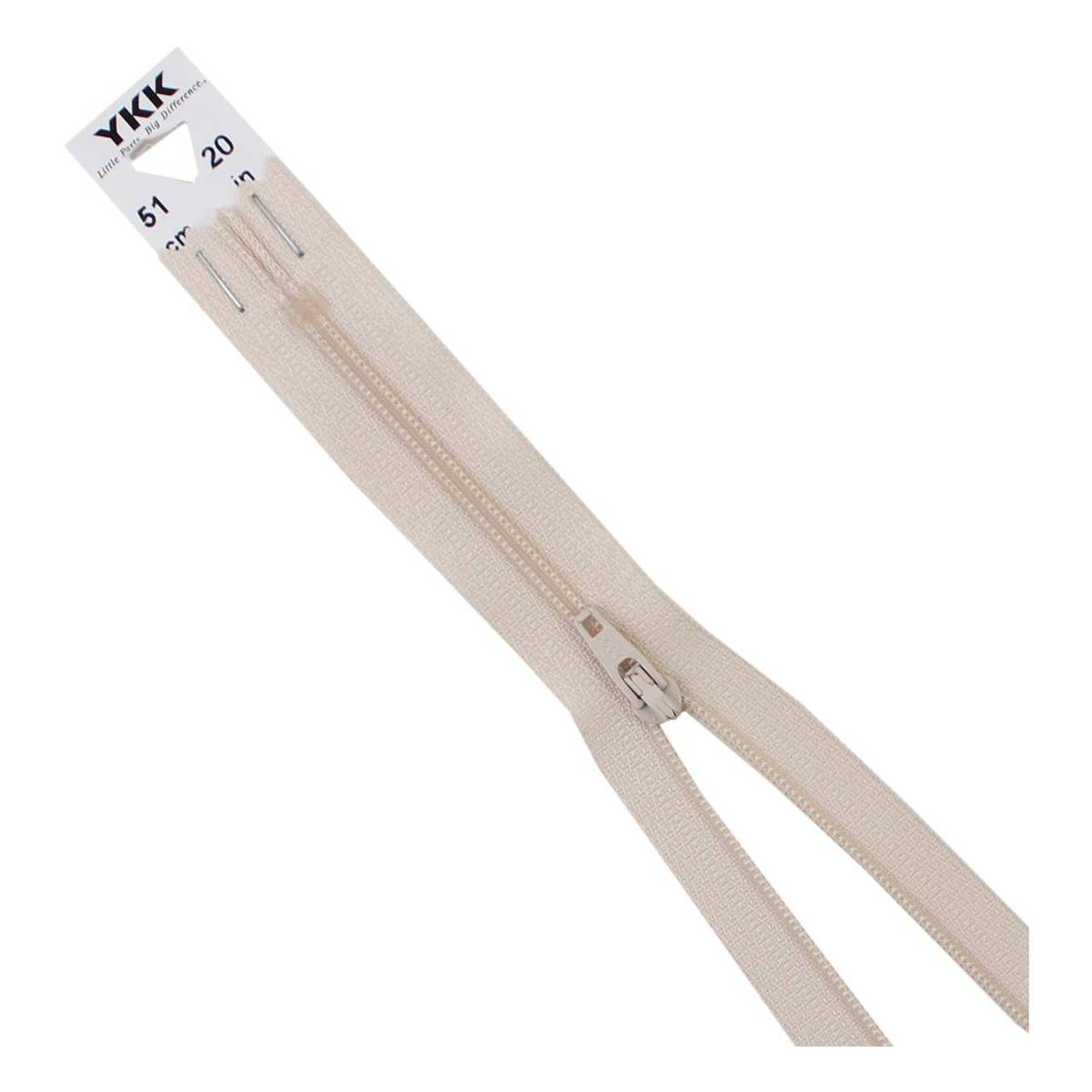 YKK Light Beige Dress and Skirt Zip 51cm