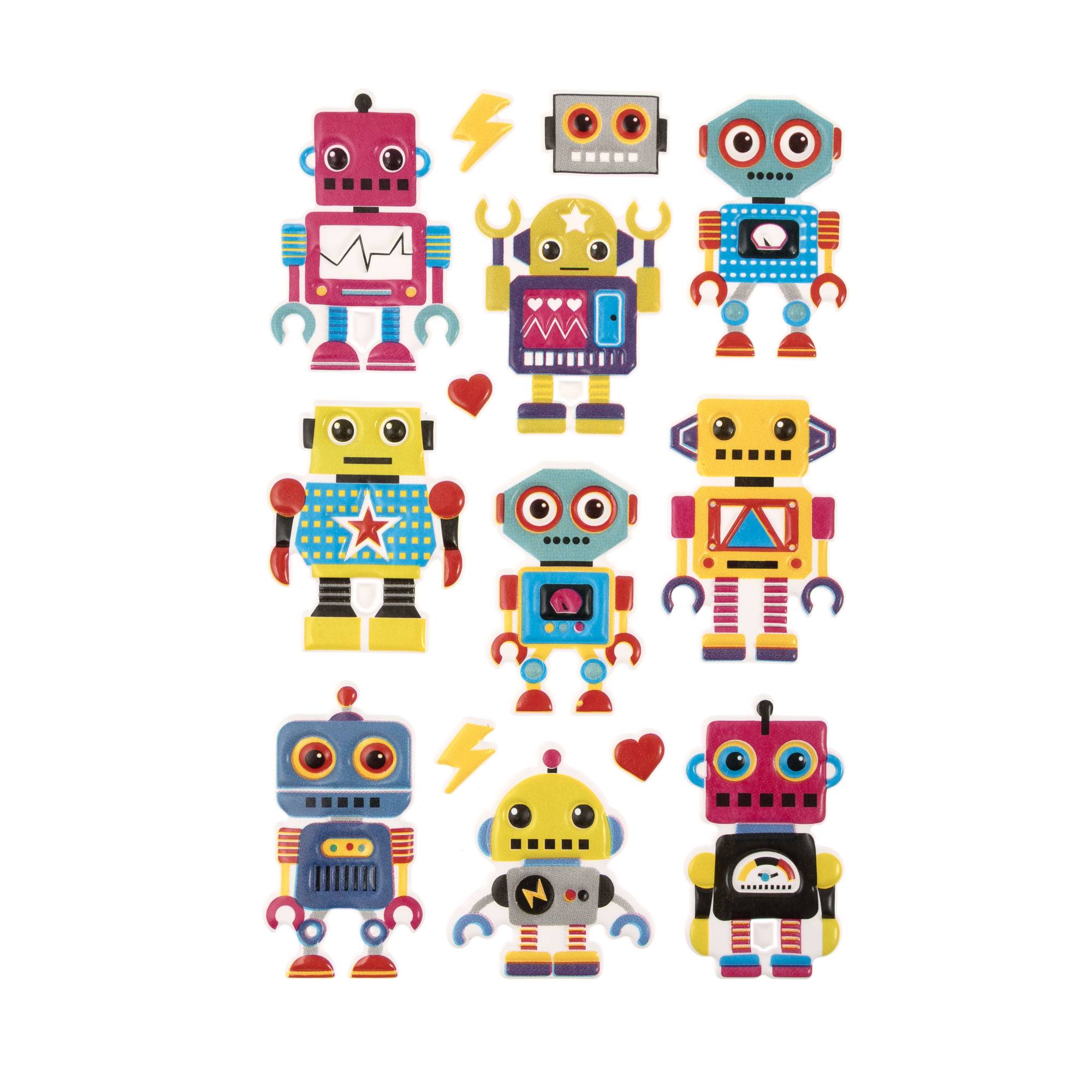 Robot Puffy Stickers