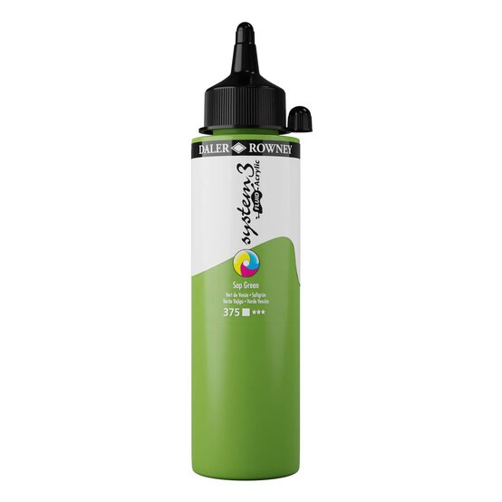 Daler-Rowney System3 Sap Green Fluid Acrylic 250ml (375)