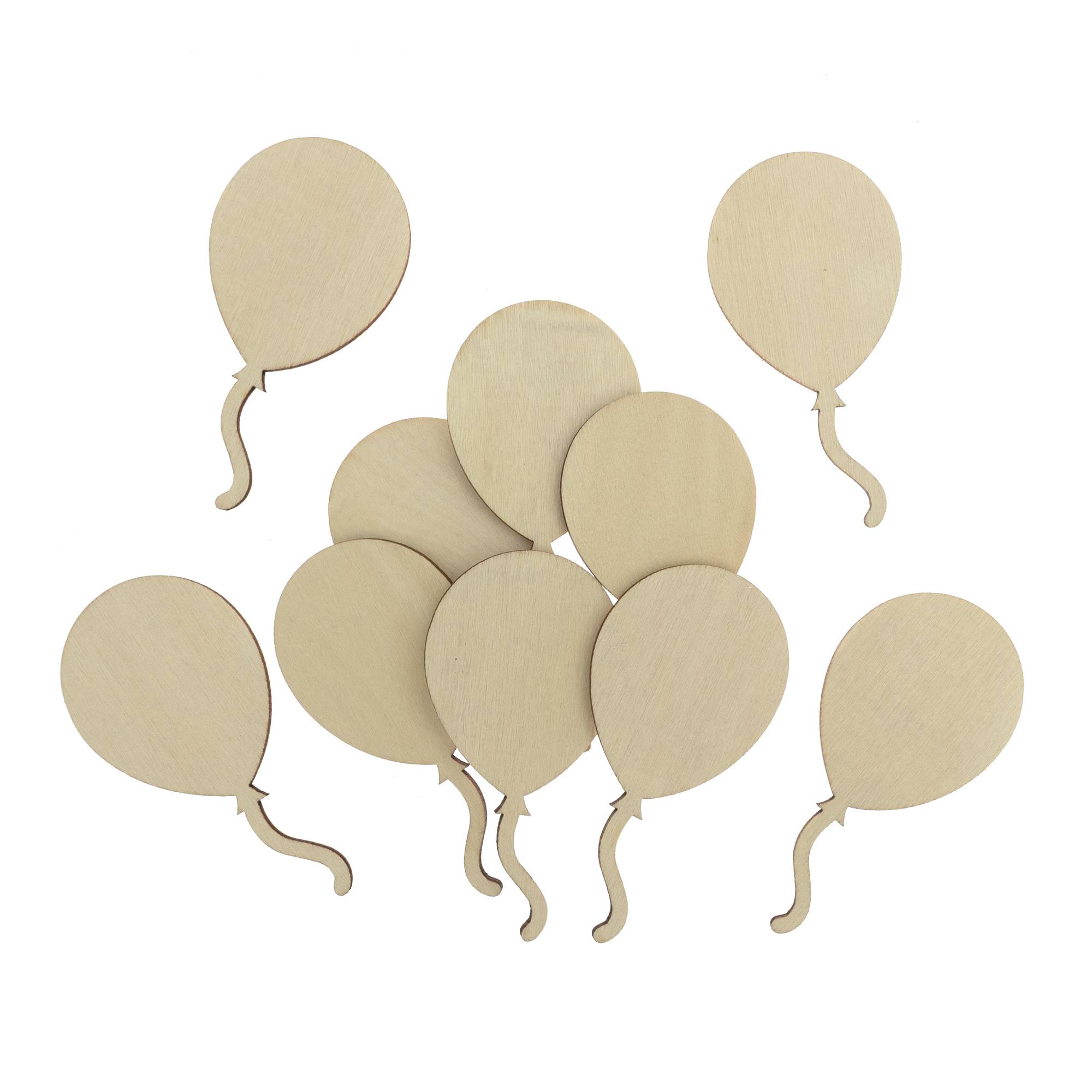 Balloon Wooden Toppers 10 Pack