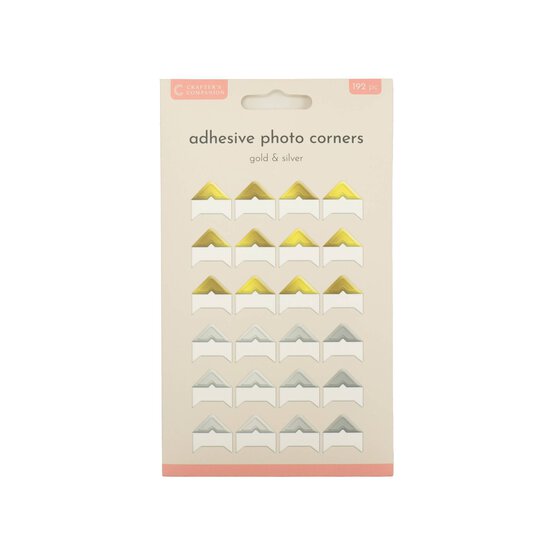 Crafter’s Companion Gold and Silver Photo Corners 192 Pack