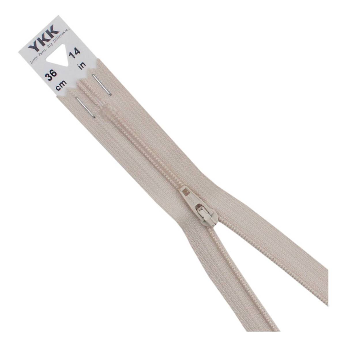 YKK Light Beige Dress and Skirt Zip 36cm