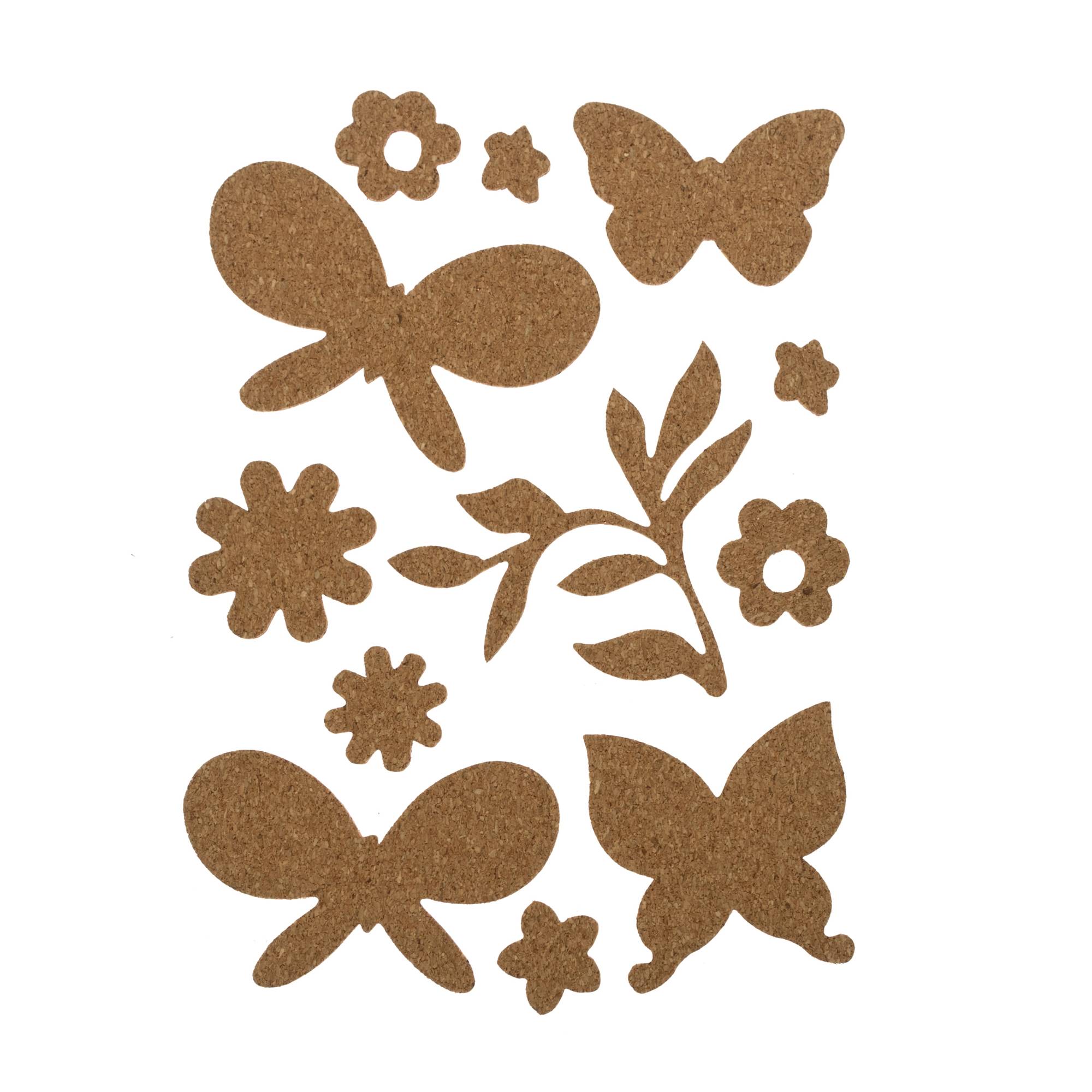 Butterfly Cork Stickers 12 Pack