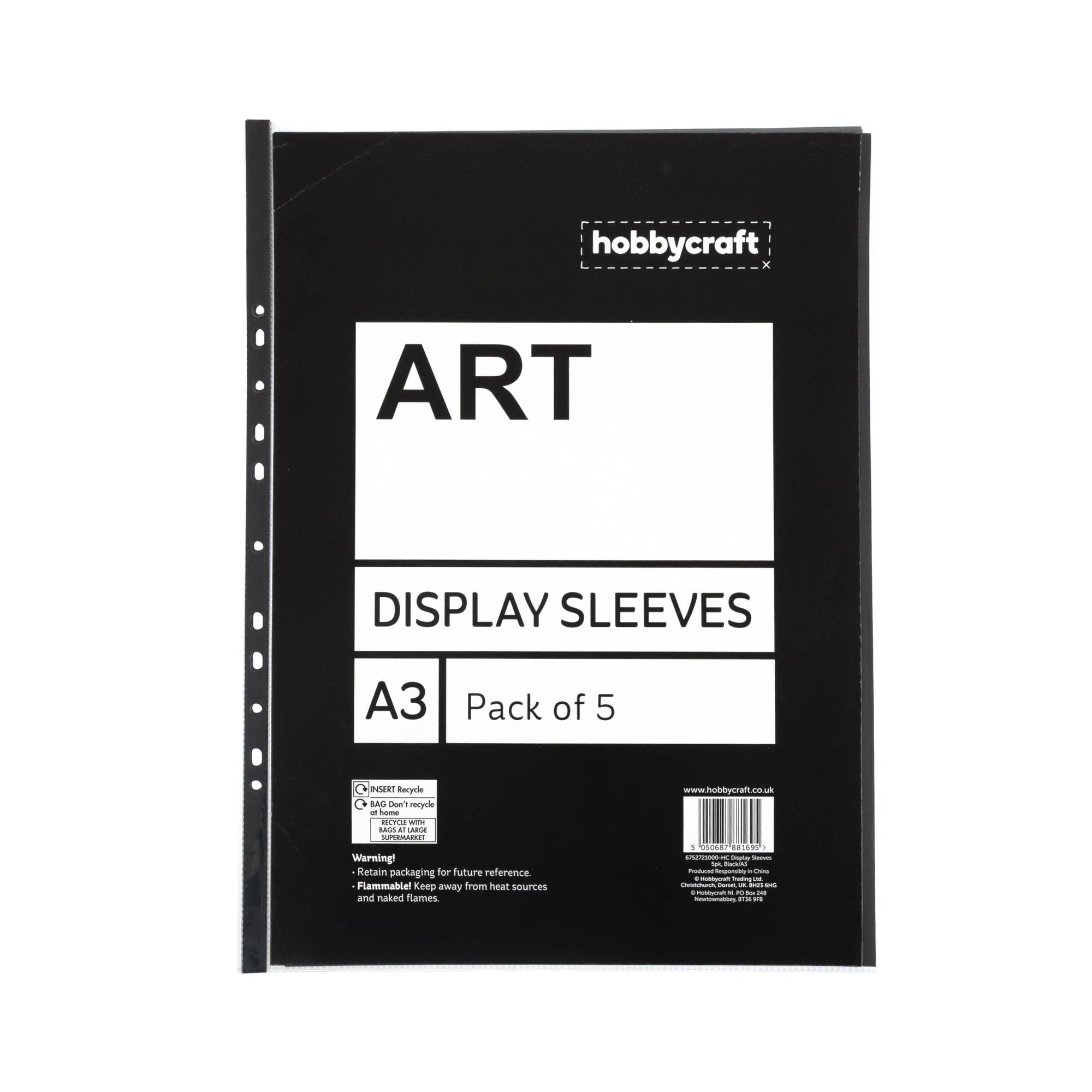 Display Sleeves A3 5 Pack
