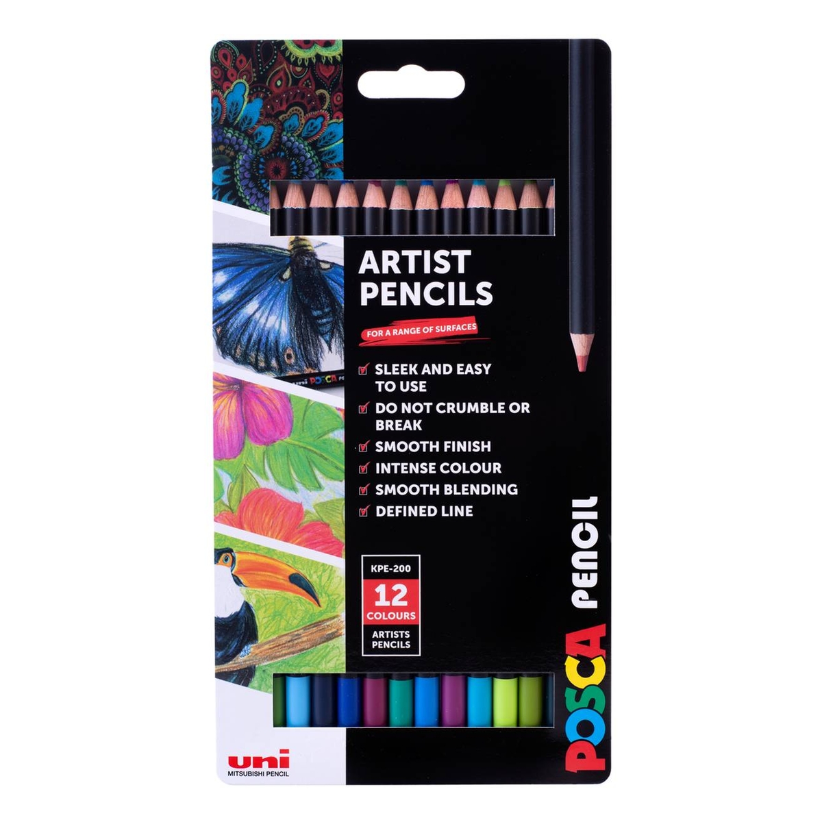 Uni-ball Posca Cosmos Artist Pencils 12 Pack