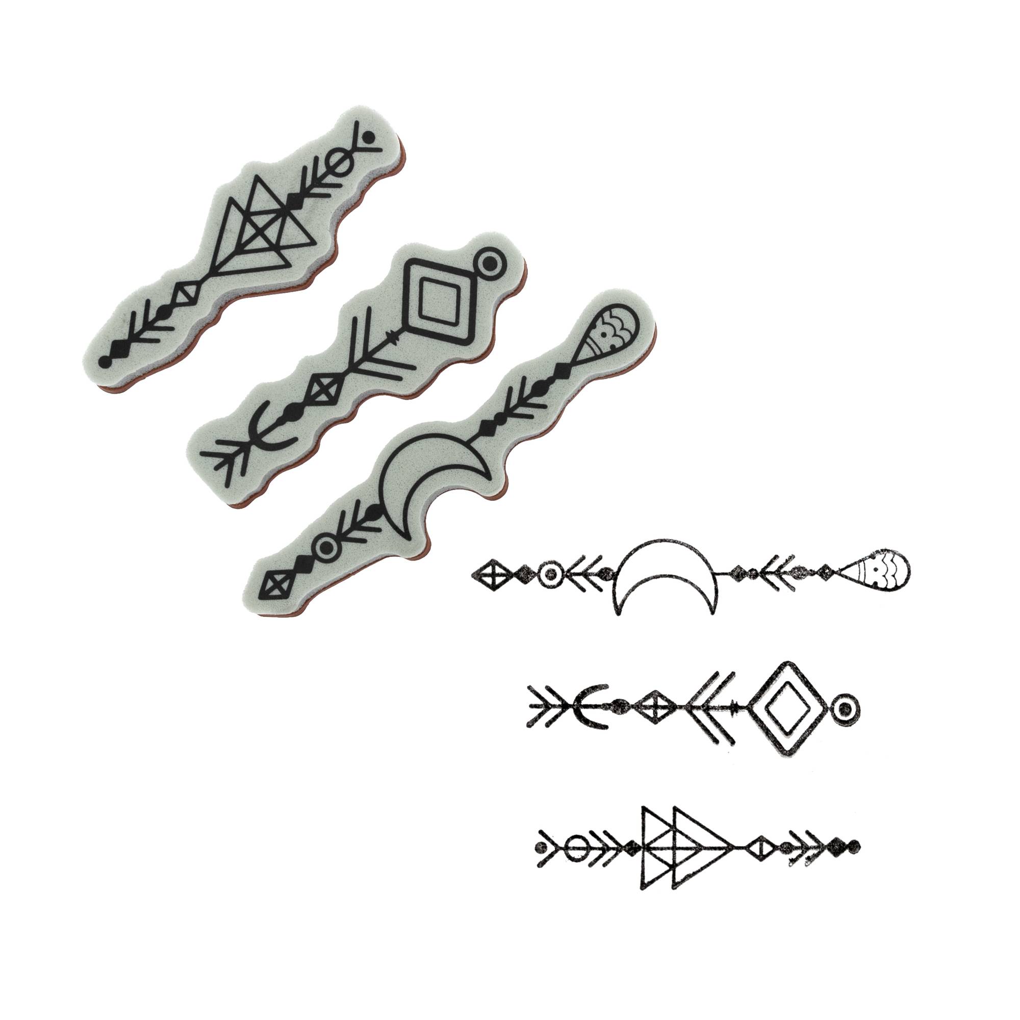Geo Tattoo Stamp Set 3 Pieces