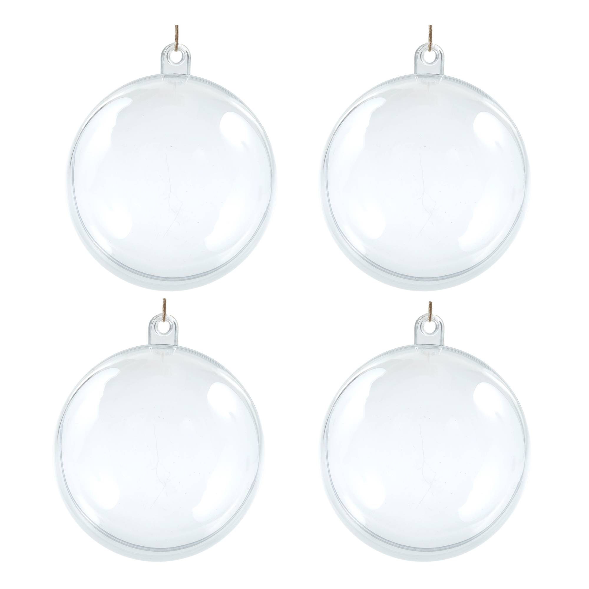 Fillable Baubles 8cm 4 Pack